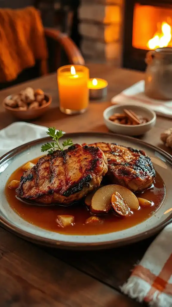 pork chops with apple chutney
