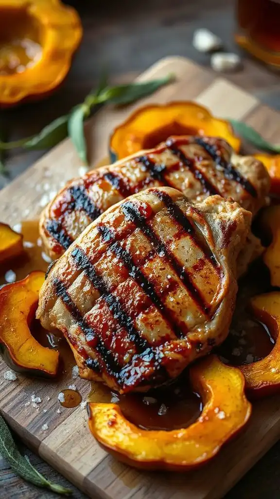 pork chops with maple squash