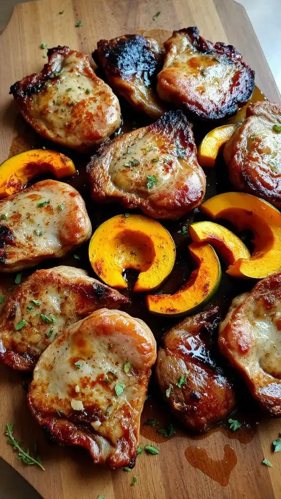 pork chops with squash