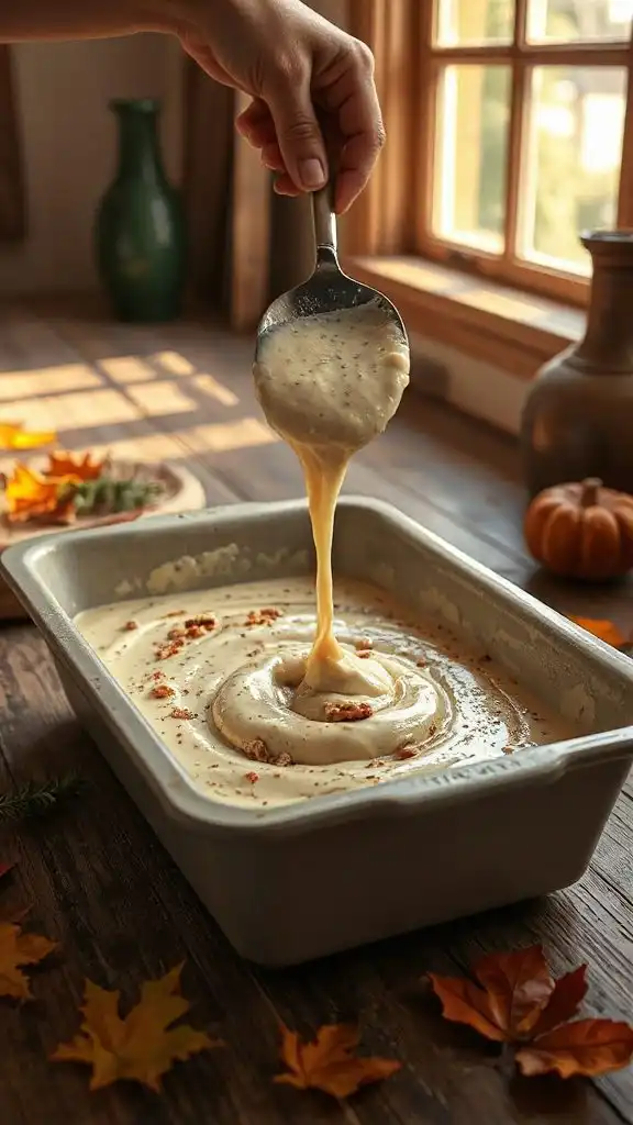 pour zucchini batter evenly