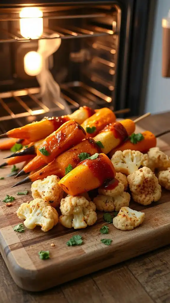 preheat for honey sriracha veggies