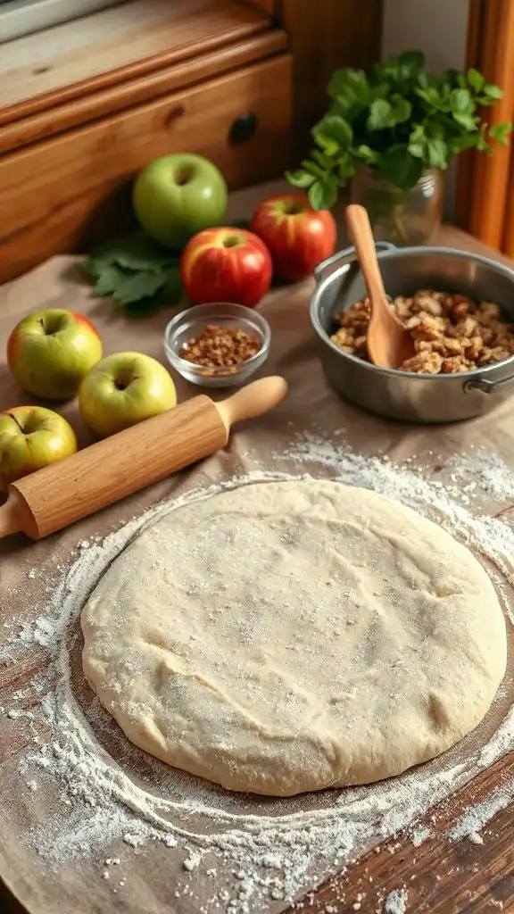 prepare sweet apple pizza