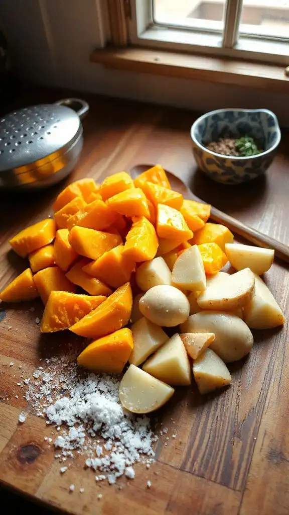 prepare tender potato cubes