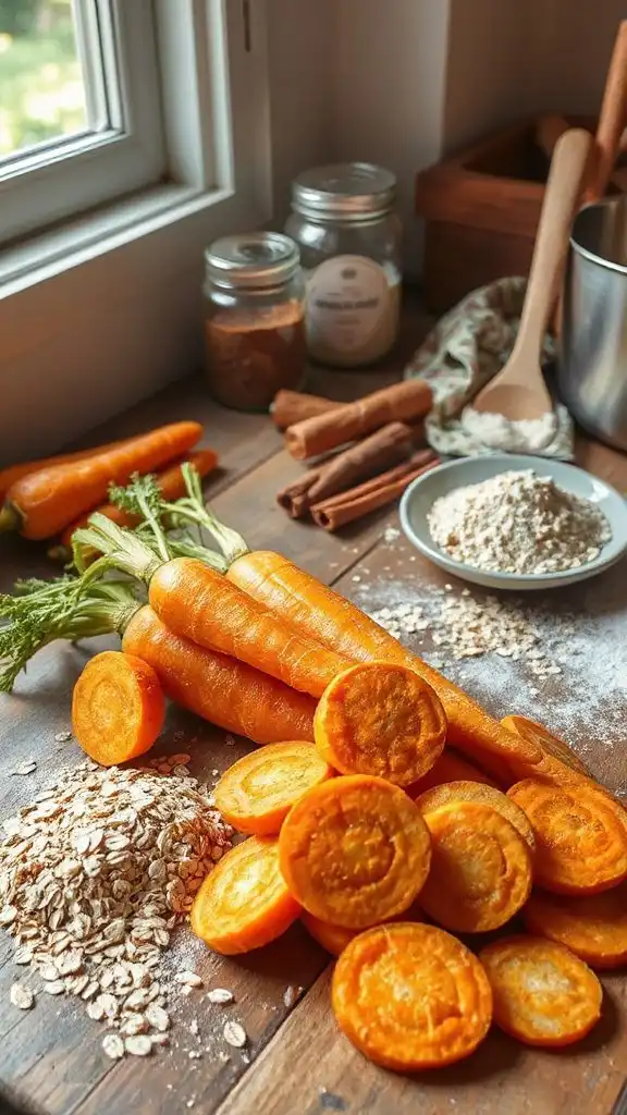 preparing carrots for baking