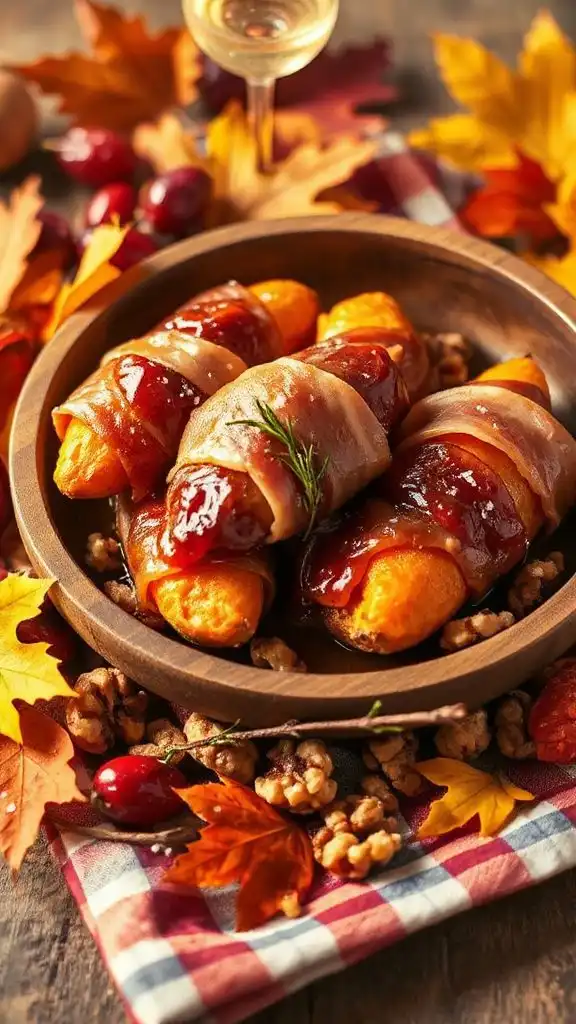 prosciutto wrapped sweet potatoes appetizer