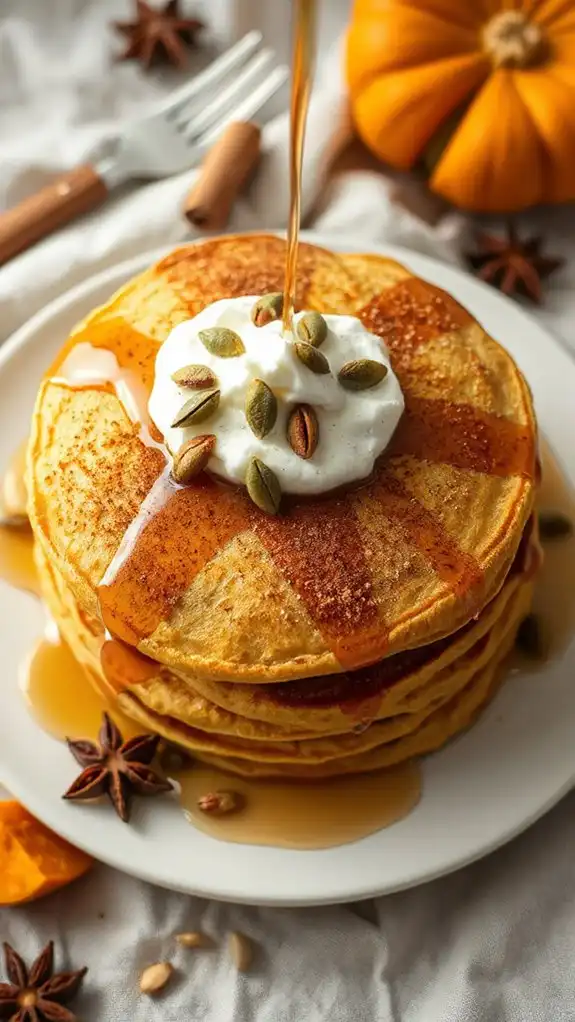 protein packed pumpkin pancakes