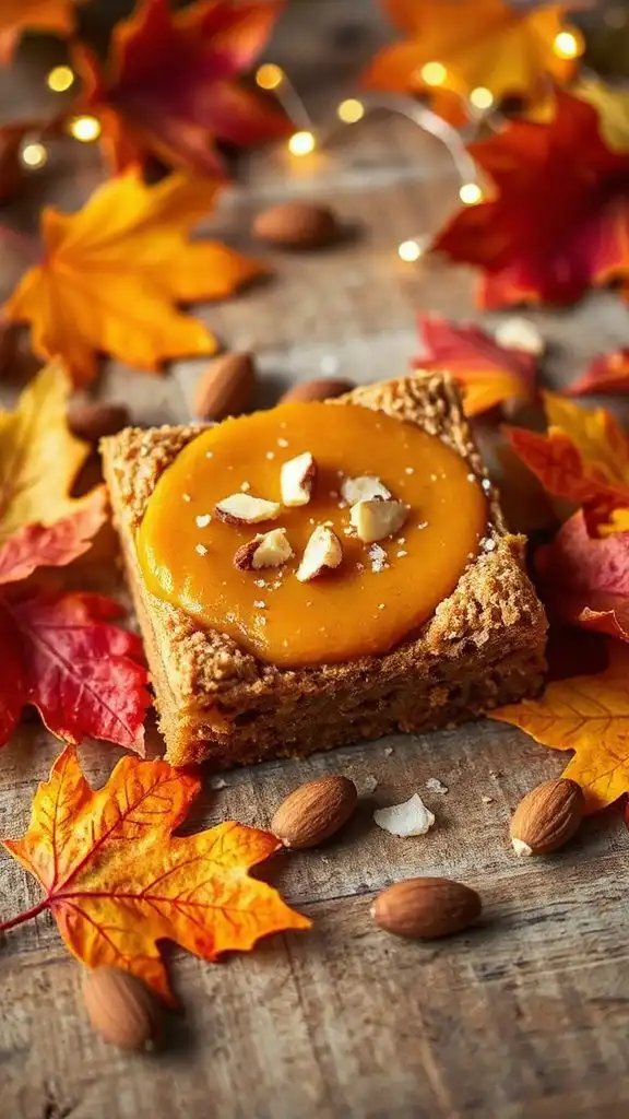 pumpkin almond butter cookie bars
