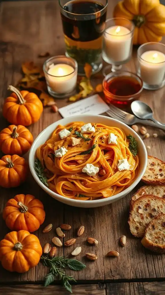 pumpkin and goat cheese pasta