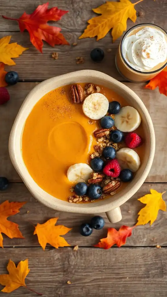 pumpkin berry smoothie bowl