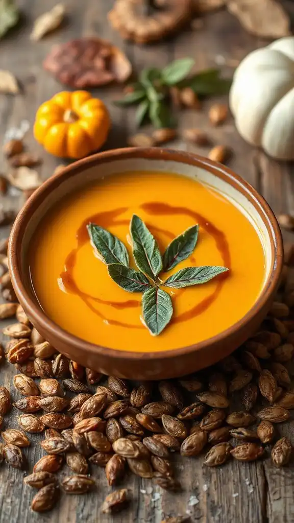 pumpkin bisque with maple and sage pumpkin bisque with maple and sage