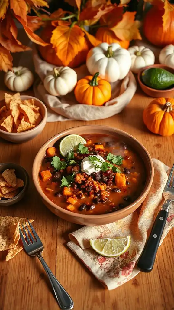 pumpkin black bean chili