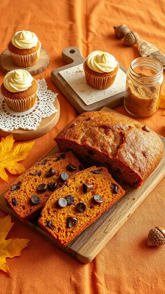 pumpkin bread with chocolate