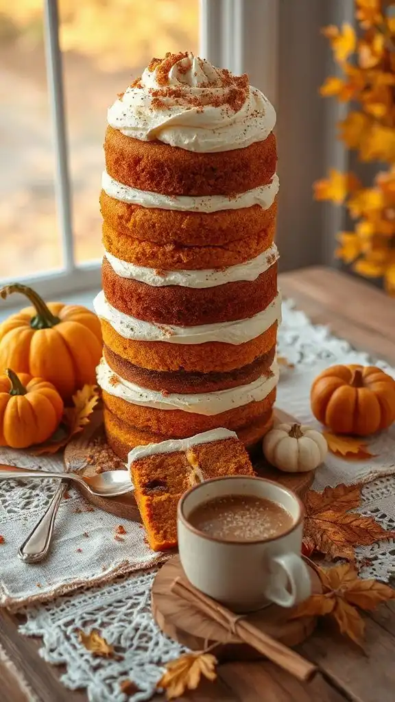 pumpkin chai layer cake