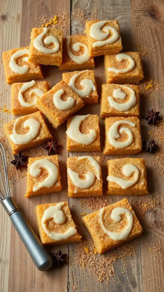pumpkin chai shortbread slices
