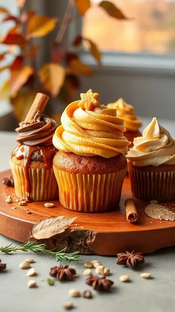 pumpkin chai spiced cupcakes