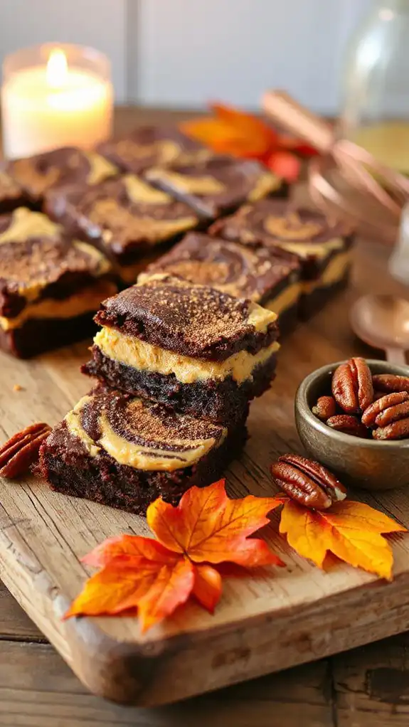 pumpkin cheesecake brownie variations