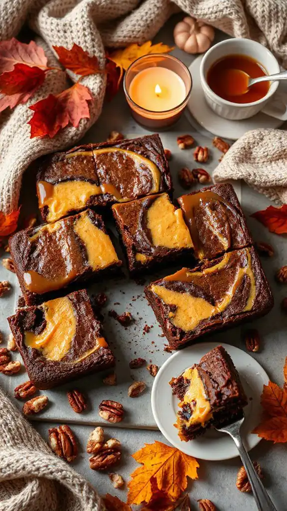 pumpkin cheesecake brownies delight