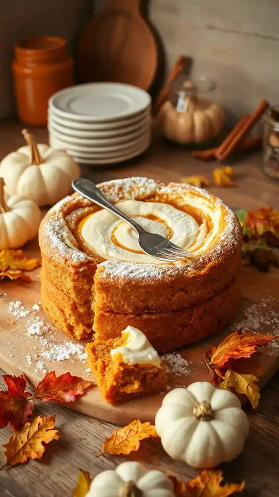 pumpkin cheesecake layered dessert