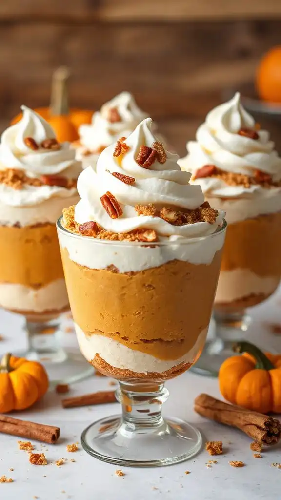 pumpkin cheesecake layered dessert
