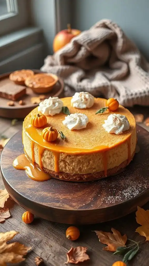 pumpkin cheesecake with brown sugar
