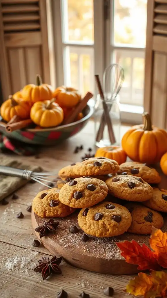 pumpkin chocolate chip cookies pumpkin chocolate chip cookies