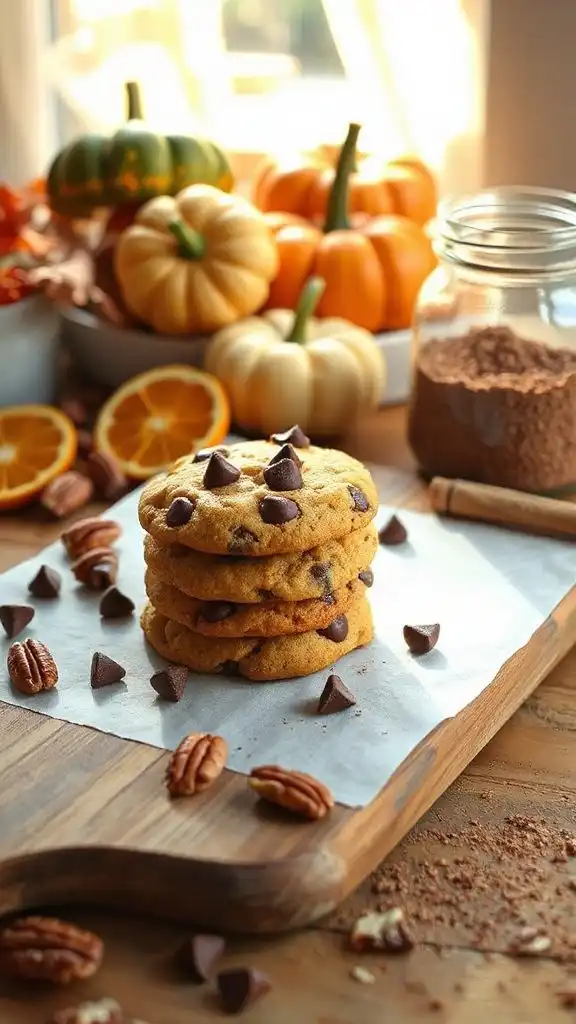 pumpkin chocolate chip cookies pumpkin chocolate chip cookies