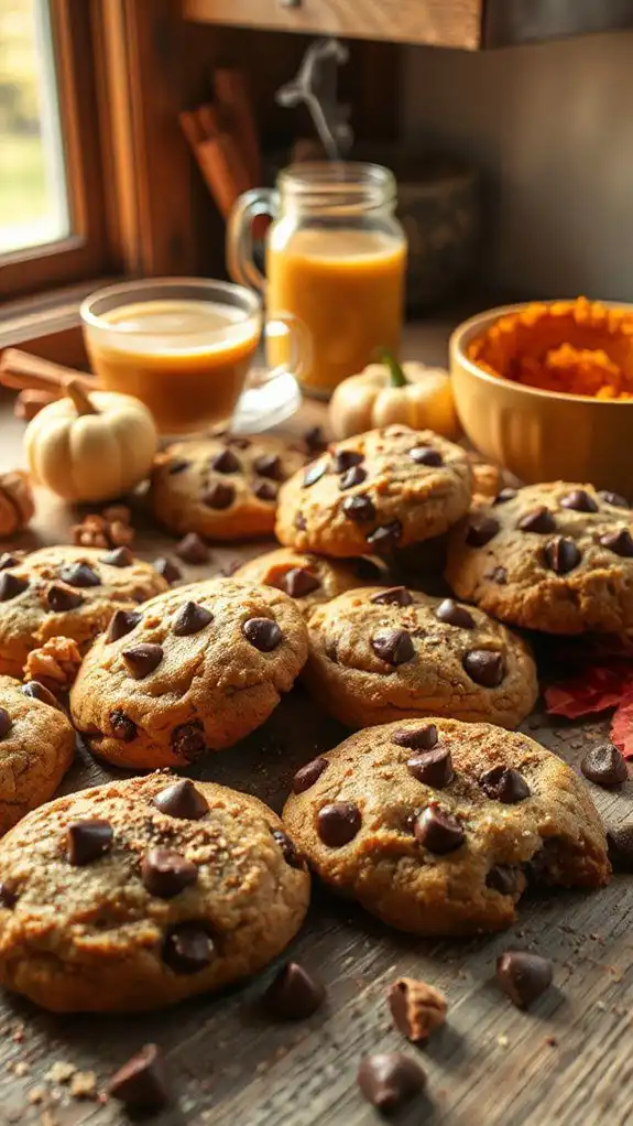 pumpkin chocolate chip cookies pumpkin chocolate chip cookies