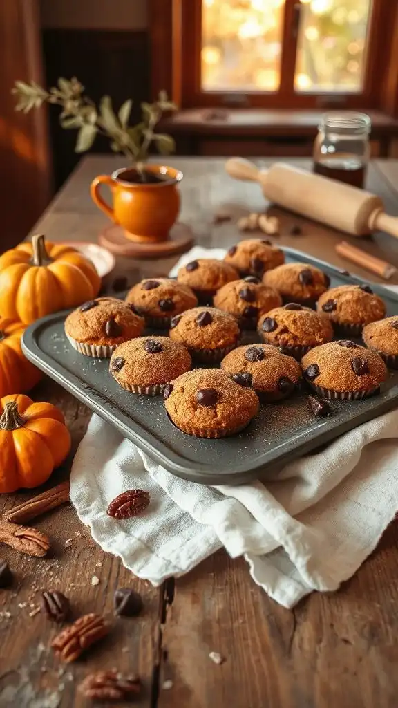 pumpkin chocolate chip muffins