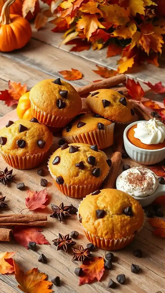 pumpkin chocolate chip muffins