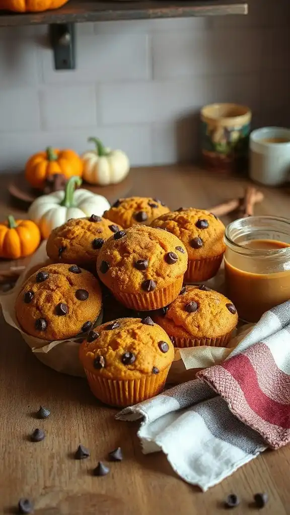 pumpkin chocolate chip muffins