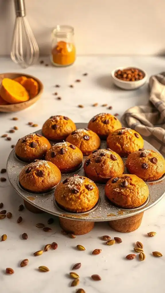 pumpkin chocolate chip muffins