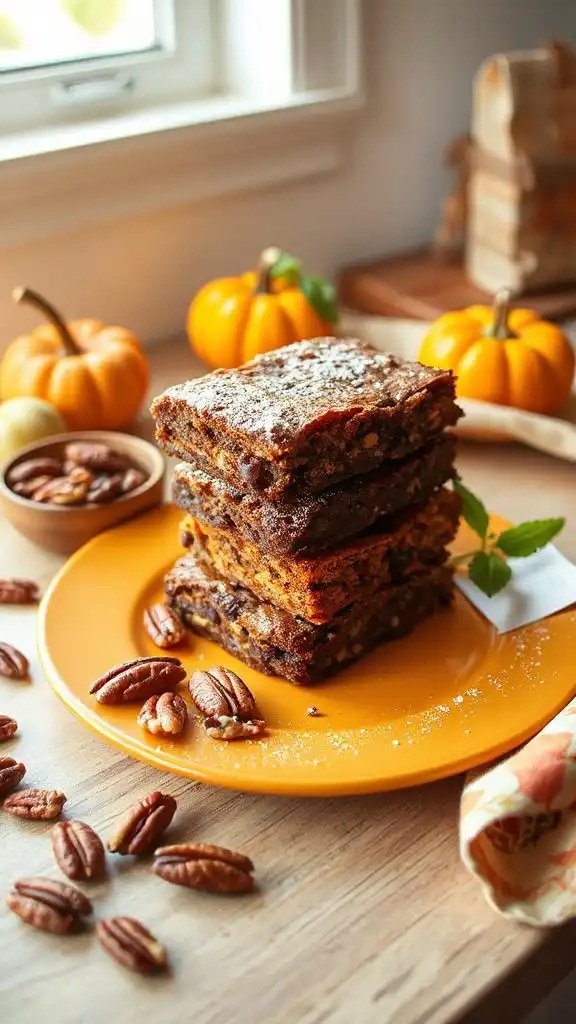 pumpkin chocolate fudgy brownies