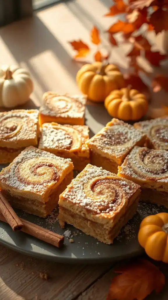 pumpkin cinnamon swirl bars
