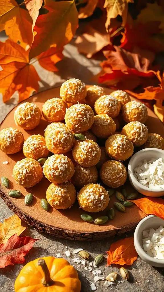 pumpkin coconut energy bites
