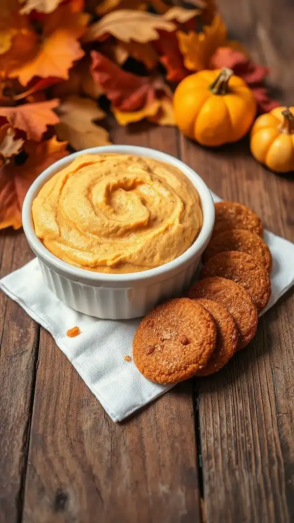 pumpkin dip with gingersnaps