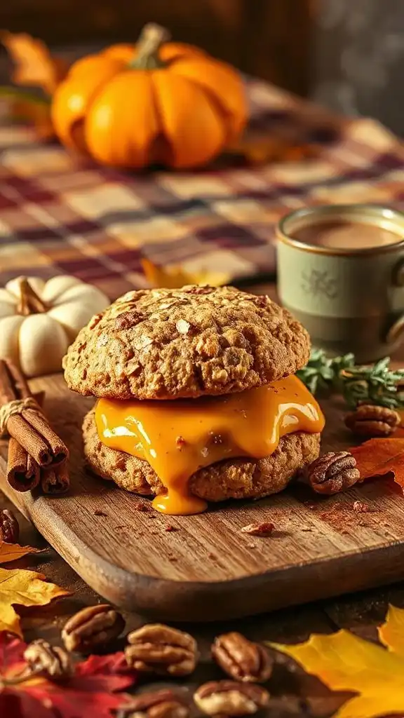 pumpkin filled oatmeal cookie sandwiches pumpkin filled oatmeal cookie sandwiches