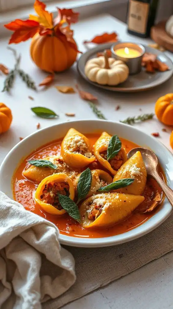 pumpkin filled pasta shells recipe pumpkin filled pasta shells recipe