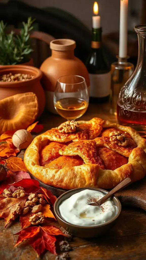 pumpkin filled rustic pastry delight