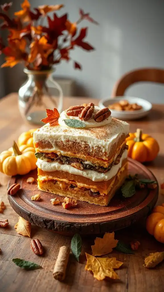 pumpkin flavored tiramisu dessert