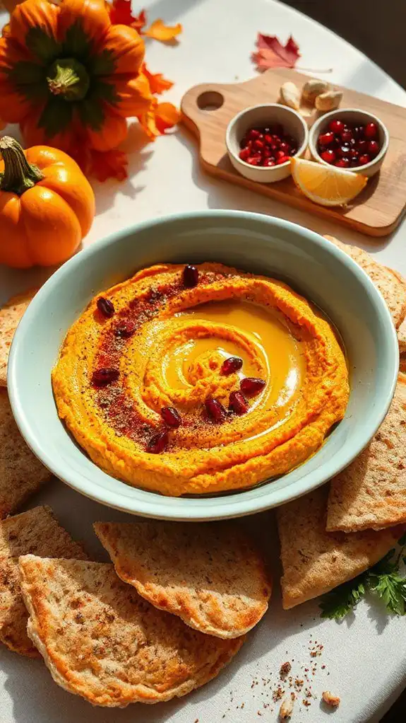 pumpkin infused nutritious hummus