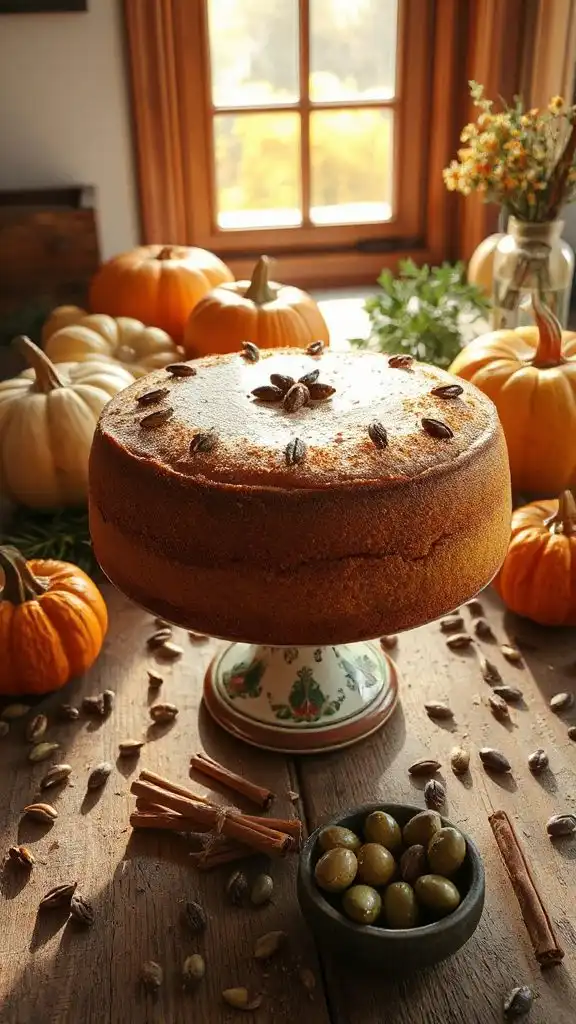 pumpkin infused olive oil cake