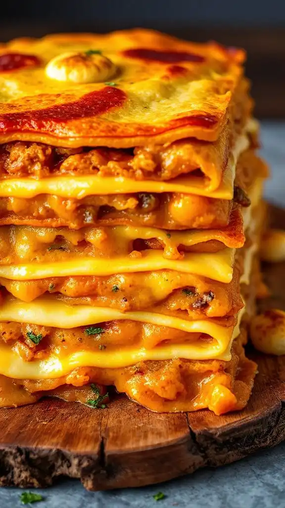 pumpkin lasagna with layers