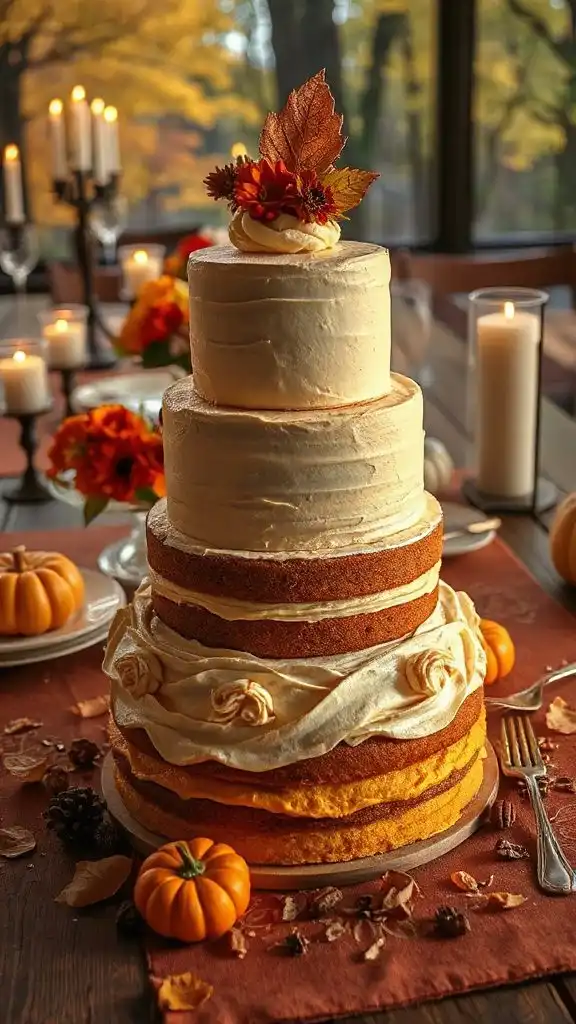 pumpkin maple layered cake