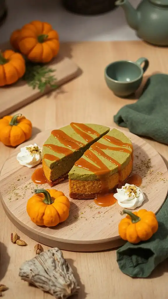 pumpkin matcha cheesecake delight