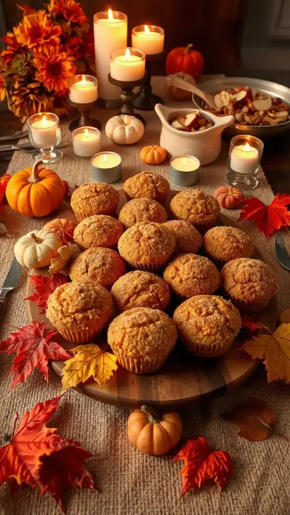 pumpkin muffins with cinnamon sugar