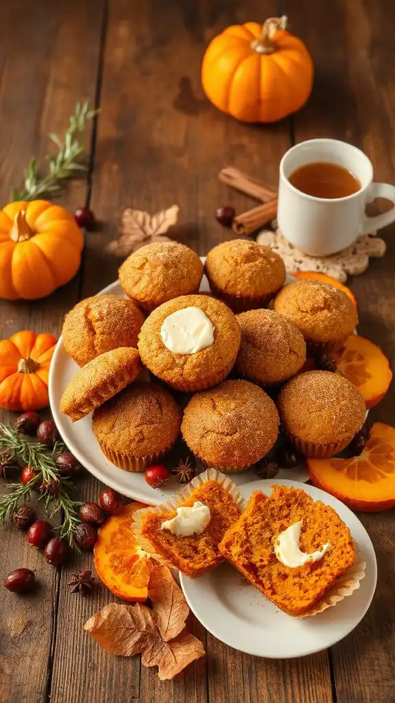 pumpkin muffins with cream cheese