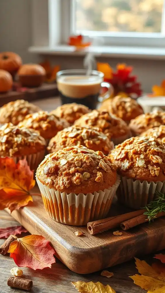 pumpkin muffins with streusel topping