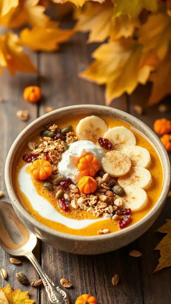 pumpkin oatmeal smoothie bowl