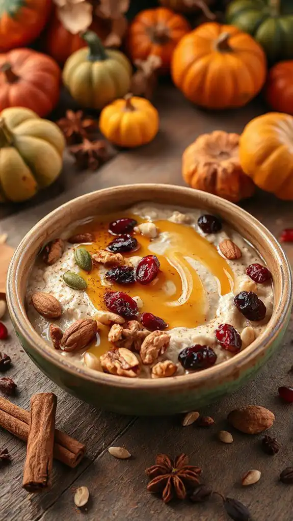 pumpkin oatmeal with nuts