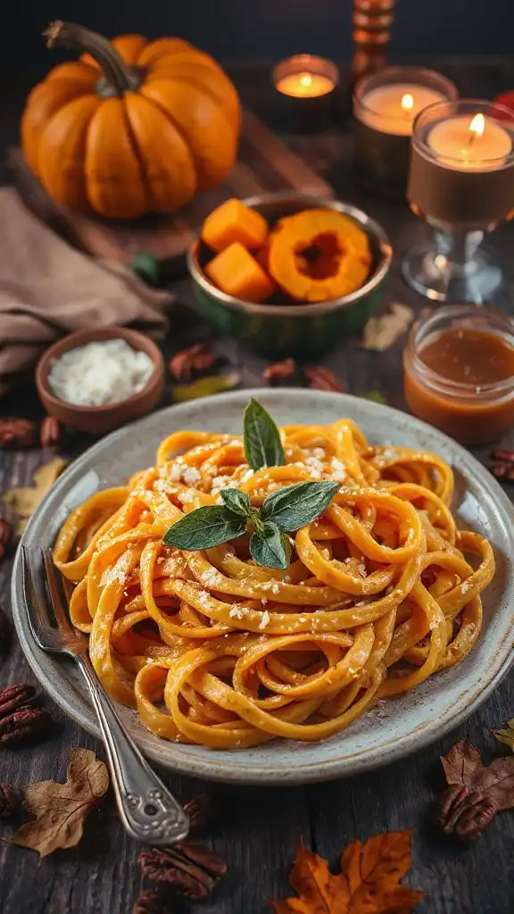 pumpkin pasta with sage sauce